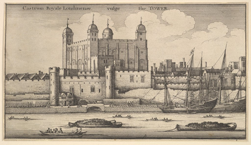 Detail of Tower of London, 1625-77 by Wenceslaus Hollar