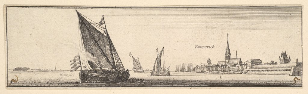 Detail of Emmerich, 1642-44 by Wenceslaus Hollar