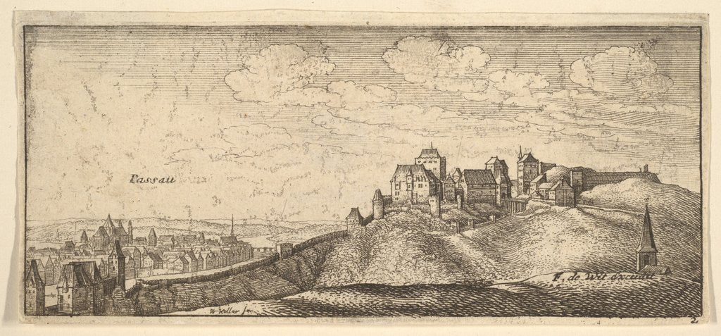 Detail of Passau, 1652-77 by Wenceslaus Hollar