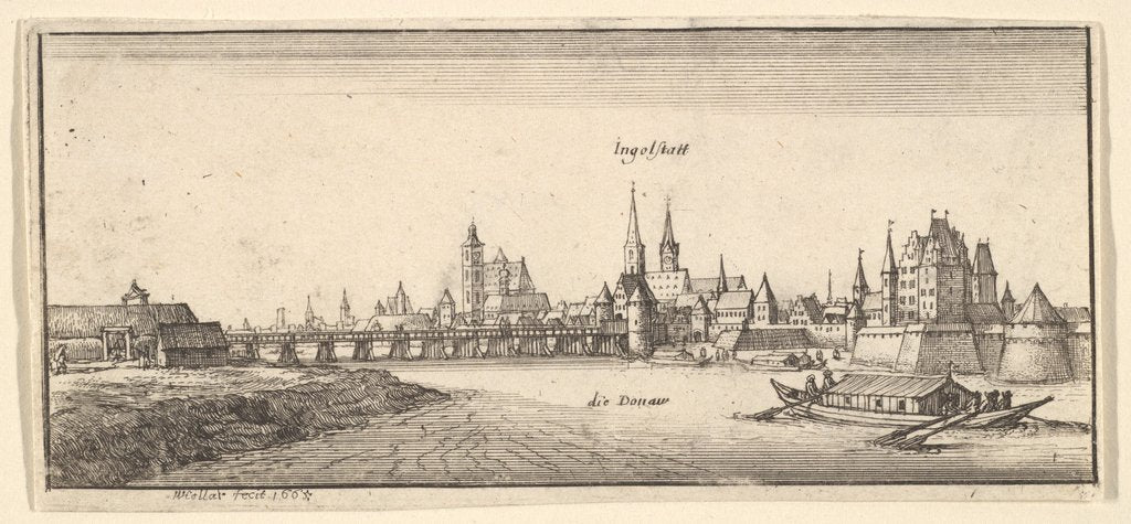 Detail of Ingolstadt, 1665 by Wenceslaus Hollar