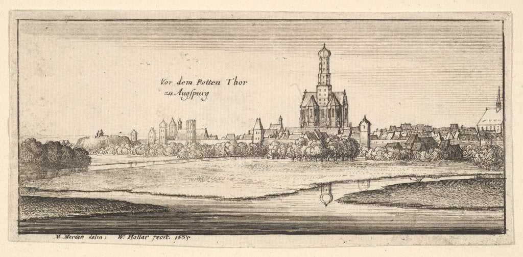 Detail of Augsburg, 1665 by Wenceslaus Hollar