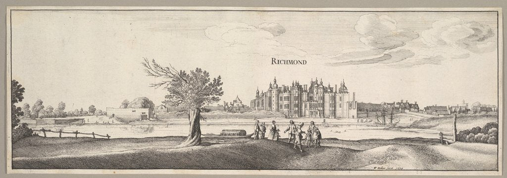 Detail of Richmond Palace, 1638 by Wenceslaus Hollar