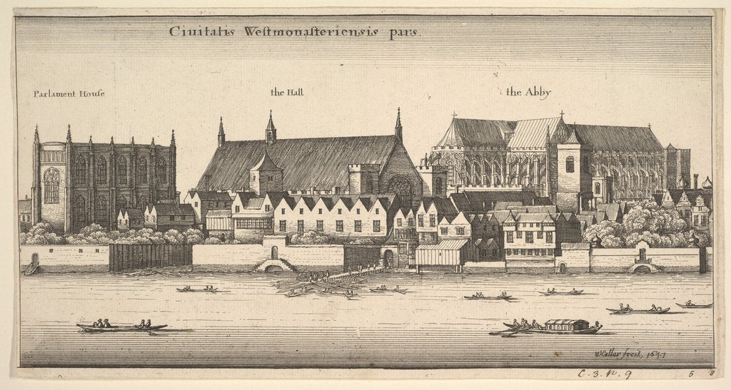 Detail of Ciuitatis Westmonasteriensis pars, 1647 by Wenceslaus Hollar