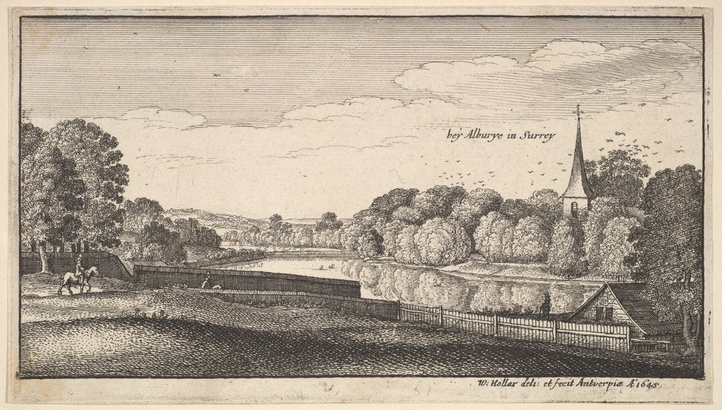 Detail of Near Albury, 1645 by Wenceslaus Hollar