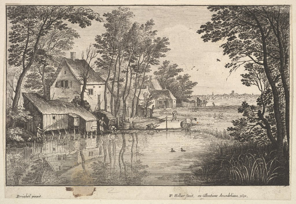 Detail of The Angler, 1650 by Wenceslaus Hollar