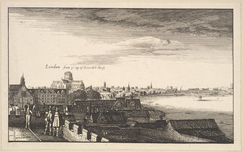 Detail of London from Arundel House, copy, 17th century by Wenceslaus Hollar