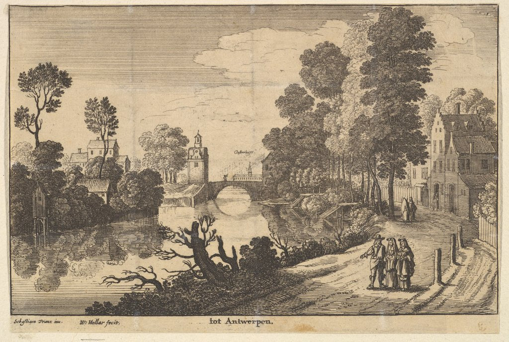 Detail of Antwerp, 1625-77 by Wenceslaus Hollar