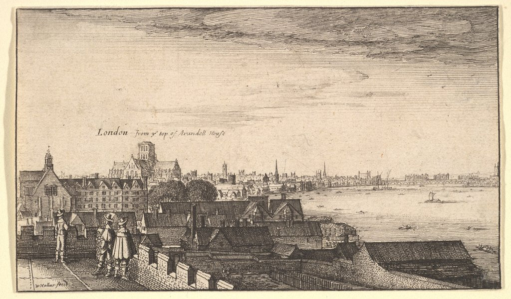 Detail of London from Arundel House, 1643 by Wenceslaus Hollar