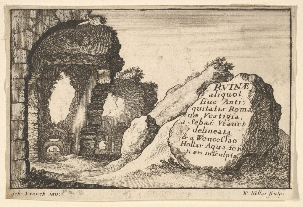 Detail of Title: Roman Ruins, ca. 1650 by Unknown