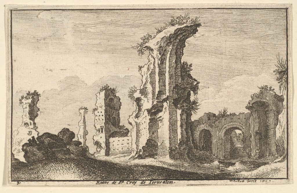 Detail of St. Croix de Jerusalem, 1650 by Wenceslaus Hollar