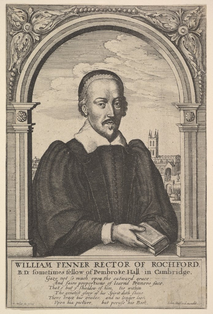 Detail of William Fenner, Rector of Rochford, 1656 by Wenceslaus Hollar