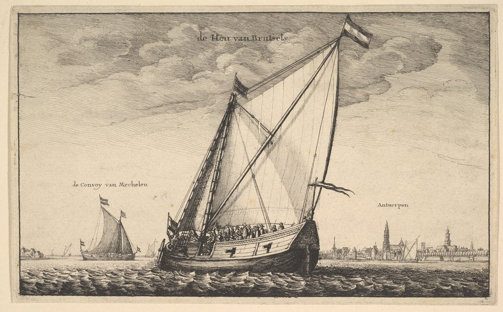 Detail of The Brussels Packet, 1625-77 by Wenceslaus Hollar