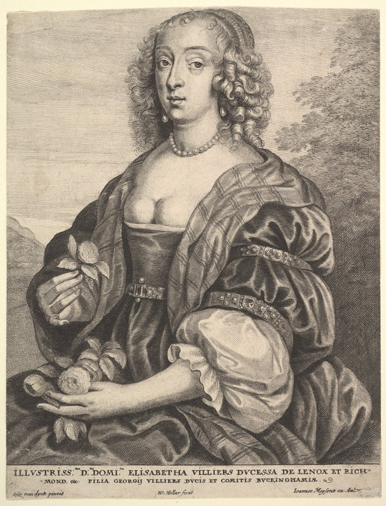 Detail of Mary Villiers, Dutchess of Lennox and Richmond, 1625-77 by Wenceslaus Hollar