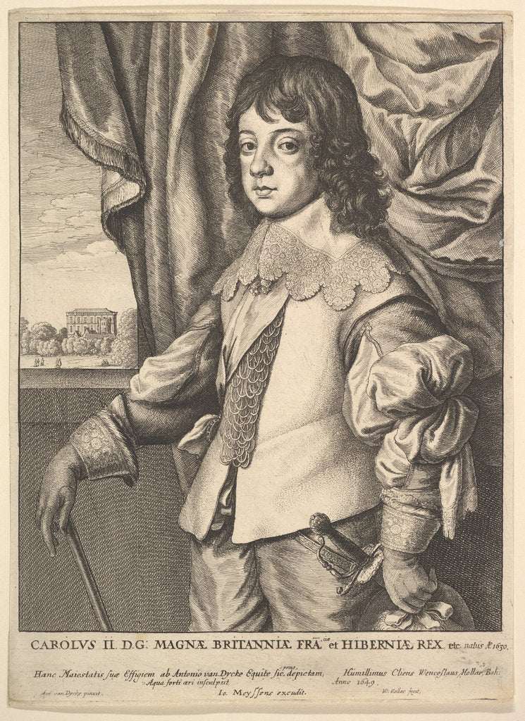 Detail of Charles II, 1649 by Wenceslaus Hollar