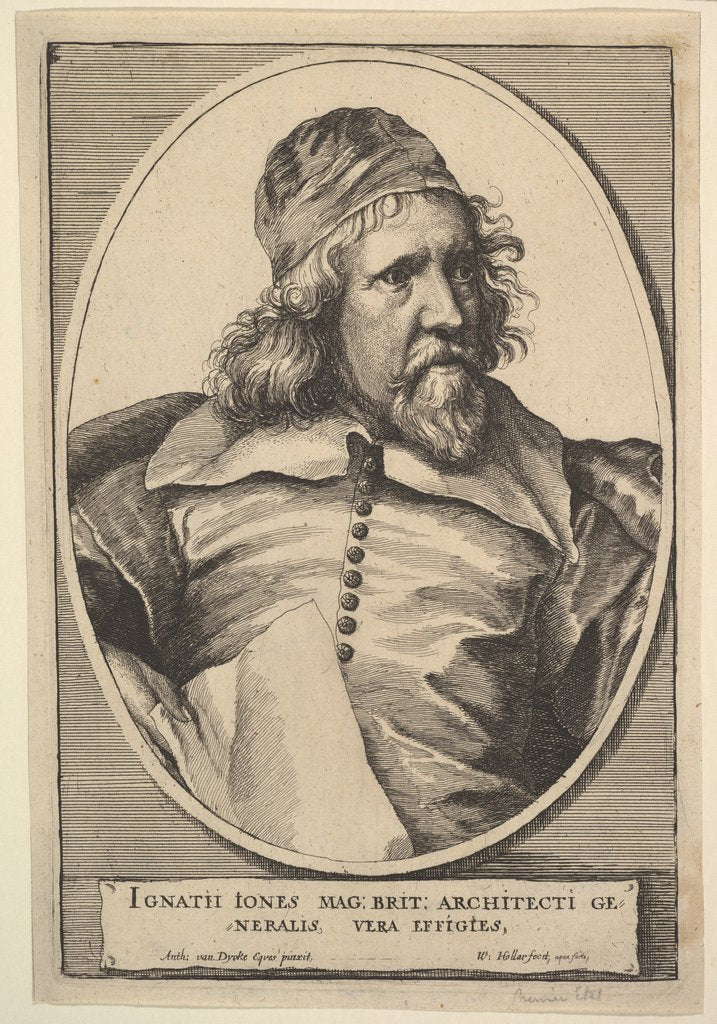 Detail of Inigo Jones, 1655 by Wenceslaus Hollar