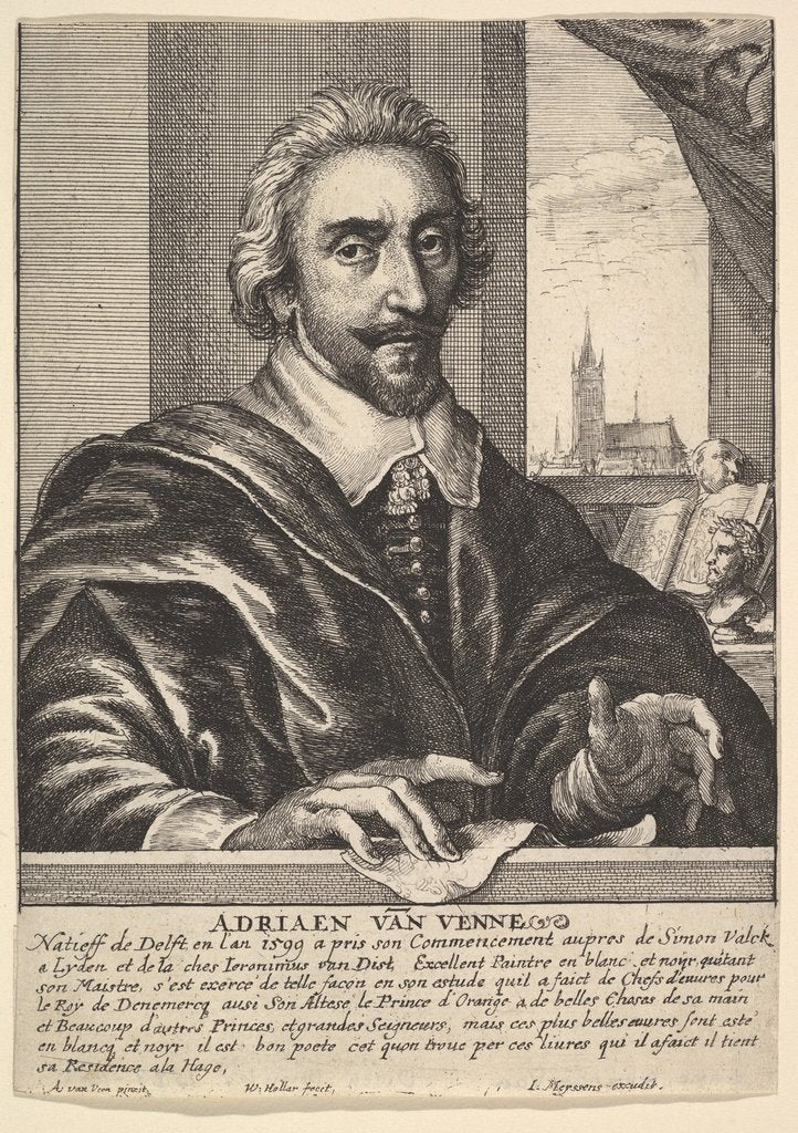Detail of Adriaen van de Venne, 1649 by Wenceslaus Hollar