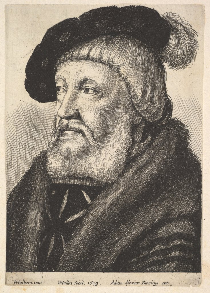 Detail of Sir William Butts, 1649 by Wenceslaus Hollar