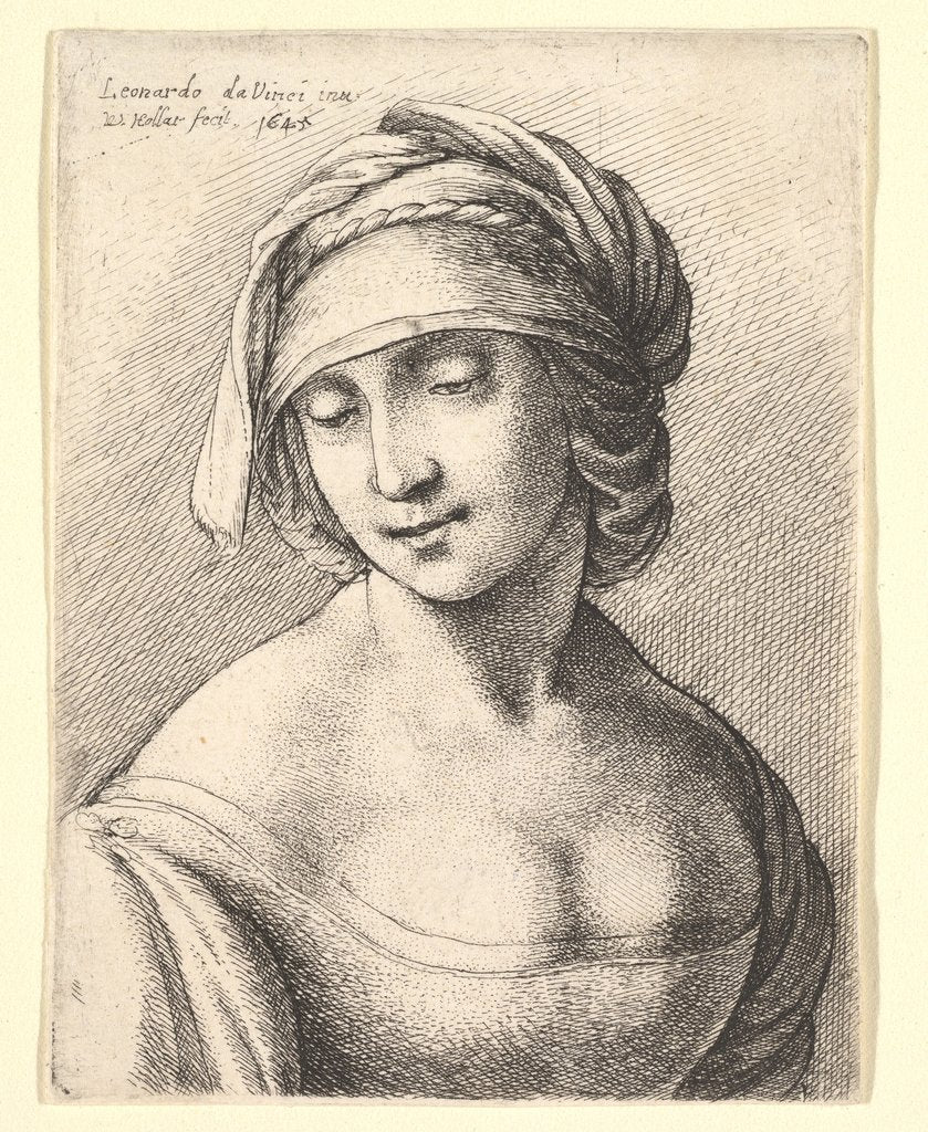 Detail of St. Anne, 1645 by Wenceslaus Hollar