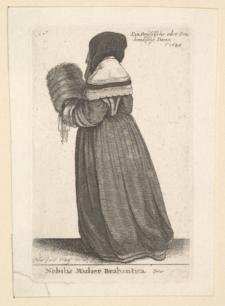 Detail of Nobilis Mulier Brabantica,, 1648 by Wenceslaus Hollar