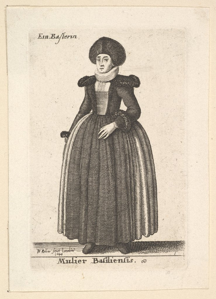 Detail of Mulier Basiliensis; , 1644 by Wenceslaus Hollar