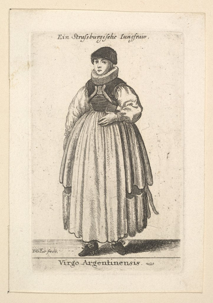 Detail of Virgo Argentinensis., 1625-77 by Wenceslaus Hollar
