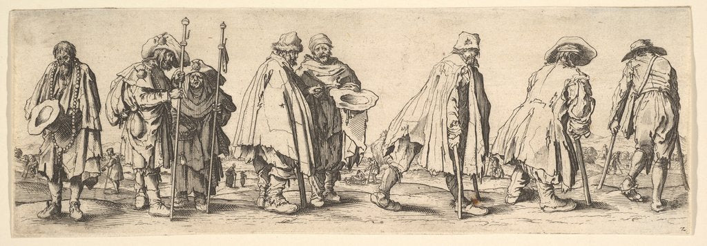 Detail of Eight Beggars, 1630 by Wenceslaus Hollar