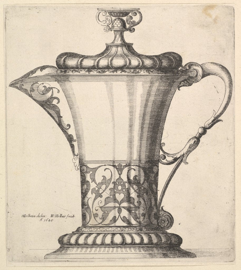 Detail of Jug with wide spout, 1645 by Wenceslaus Hollar