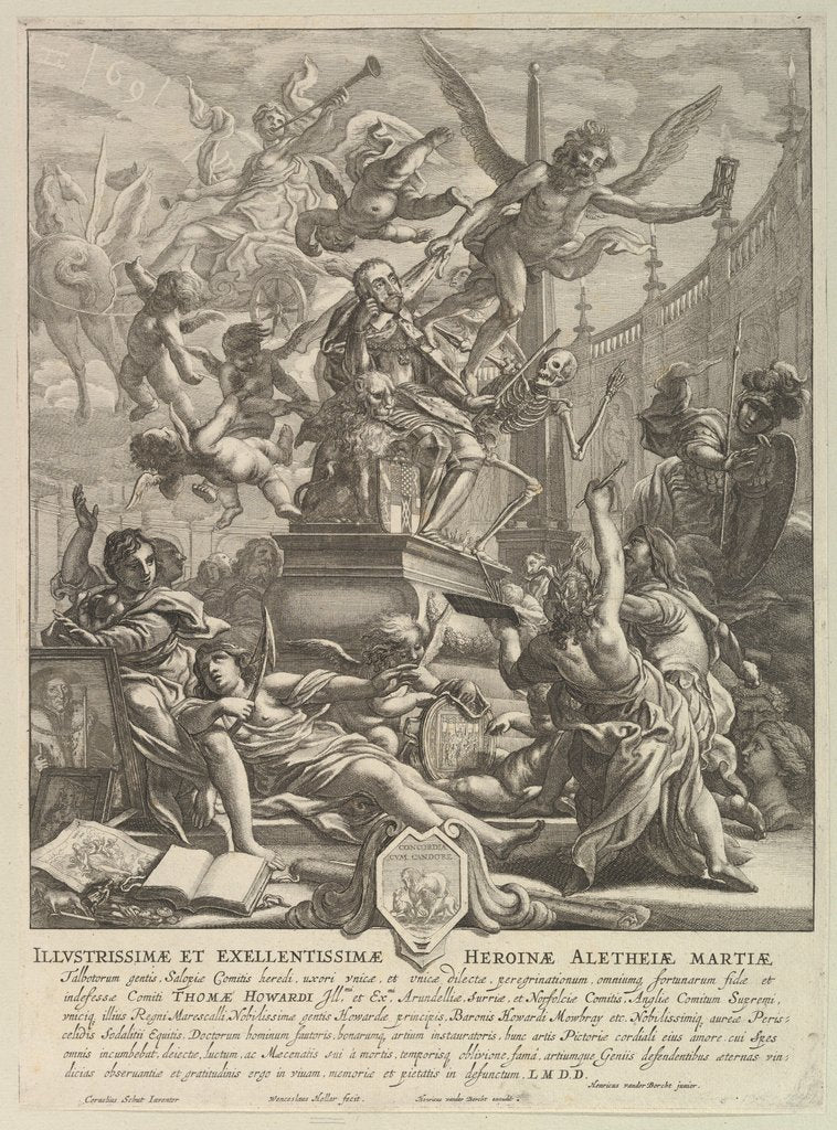 Detail of Allegory on the Death of the Earl of Arundel, ca. 1646 by Wenceslaus Hollar