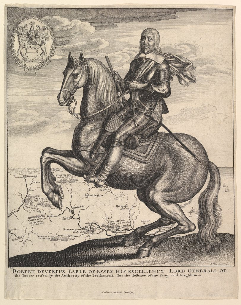 Detail of Earl of Essex on Horseback, 1643 by Wenceslaus Hollar