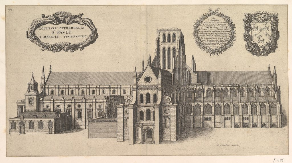 Saint Paul's, South side, 1658 by Wenceslaus Hollar