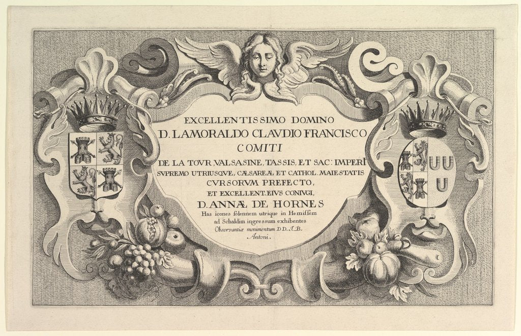 Detail of Title to the Entry into Hemissem, 1625-77 by Wenceslaus Hollar