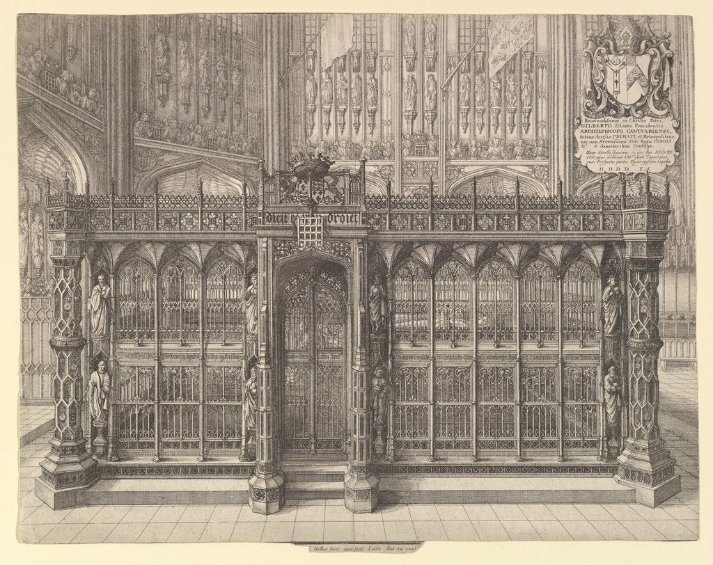 Detail of Tomb of Henry VII, 1665 by Wenceslaus Hollar