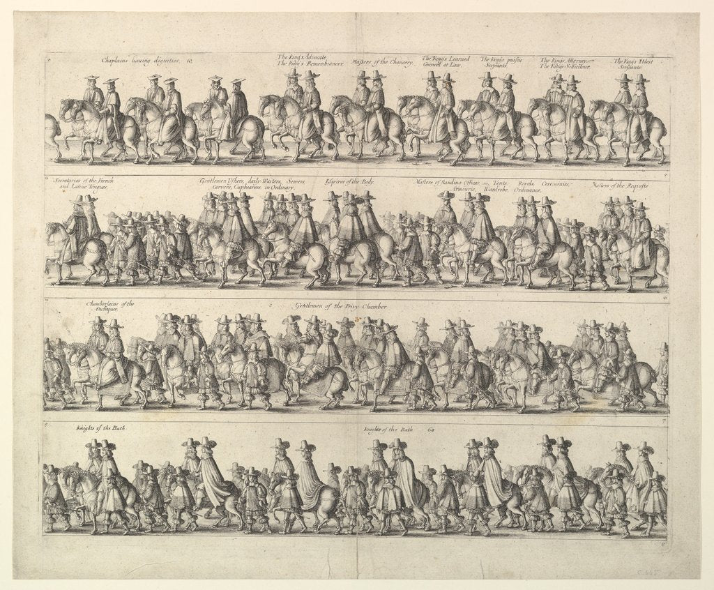 Detail of Coronation Procession of Charles II Through London, 1662 by Wenceslaus Hollar
