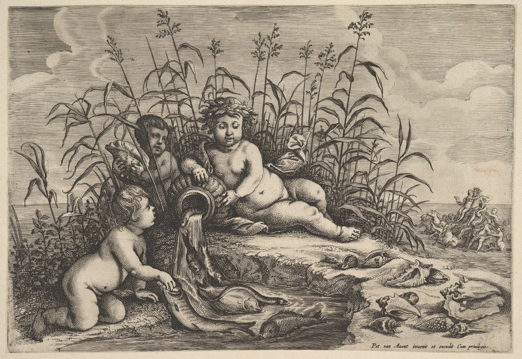 Detail of Water from The four elements, after Avont, 1647 by Unknown