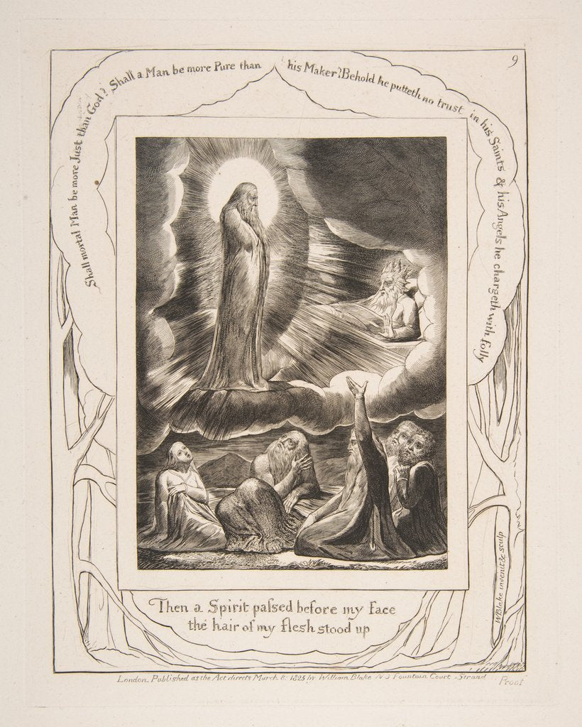 Detail of The Vision of Eliphaz, from Illustrations of the Book of Job, 1825-26 by William Blake