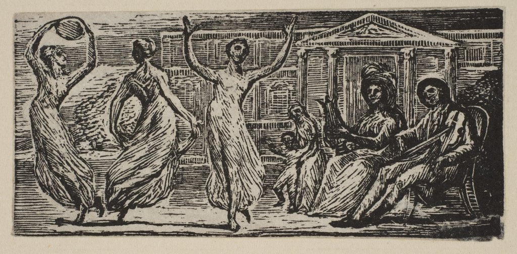 Detail of Menalcus Watching Women Dance, from Thornton's Pastorals of Virgil, 1821 by William Blake