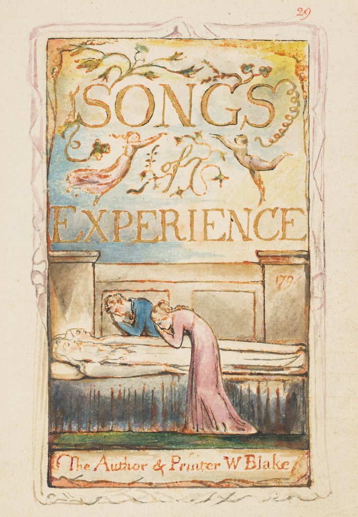 Detail of Songs of Experience: Title page, ca. 1825 by William Blake