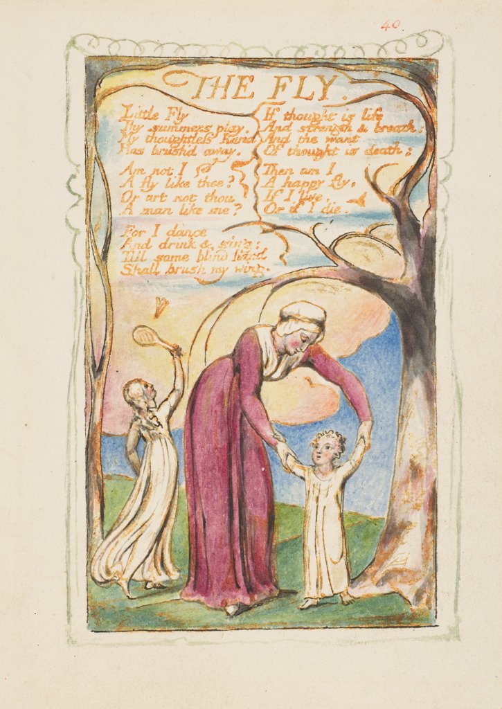 Detail of Songs of Innocence and of Experience: The Fly, ca. 1825 by William Blake