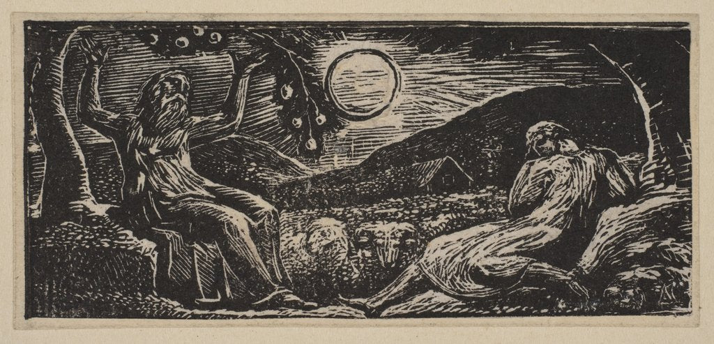 Detail of Thenot Under a Fruit Tree, from Thornton's Pastorals of Virgil, 1821 by William Blake