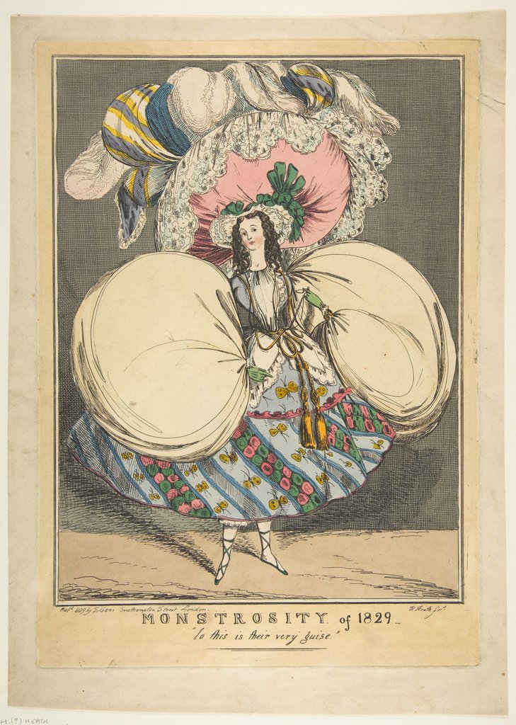 Detail of Monstrosity of 1829: 'Lo this is their very guise', 1829 by William Heath (attributed to)