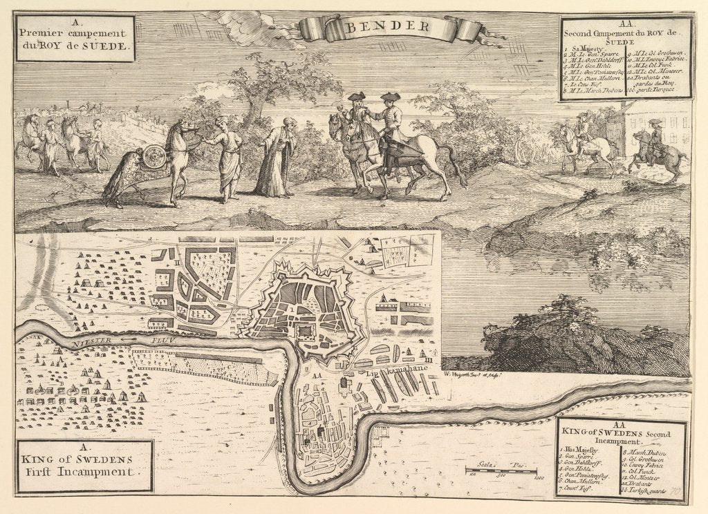 Detail of Charles XII at Bende by William Hogarth