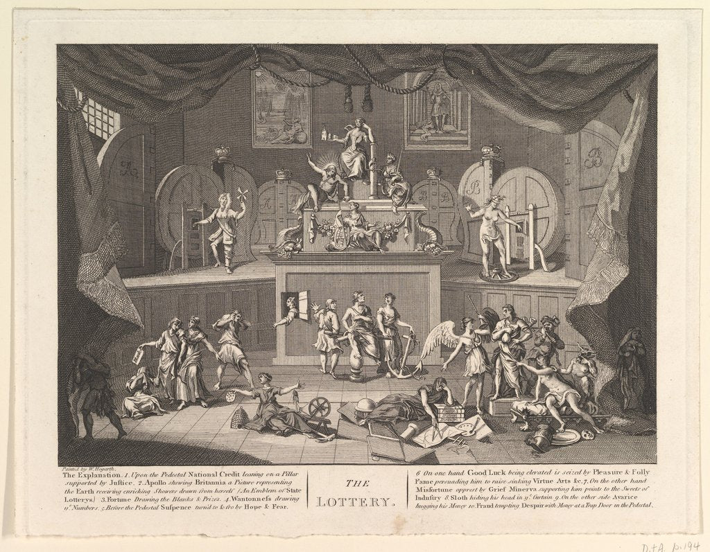 Detail of The Lottery, [after 1724] by Unknown
