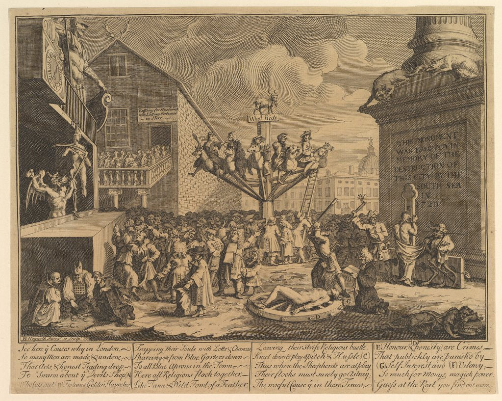 Detail of The South Sea Scheme, 1722 by William Hogarth