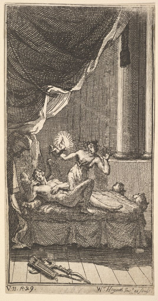 Detail of The New Metamorphosis, Plate 6: The Story of Cupid and Psyche, 1724 by William Hogarth