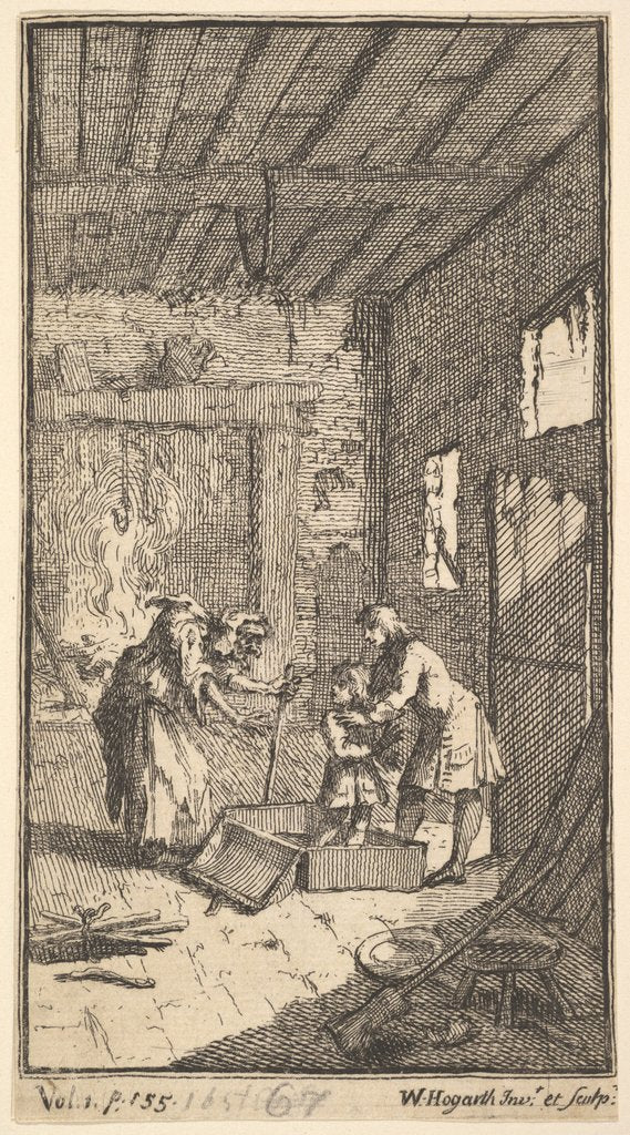 Detail of The New Metamorphosis, Plate 4: Invidiosa Releases Fantasio, 1724 by William Hogarth
