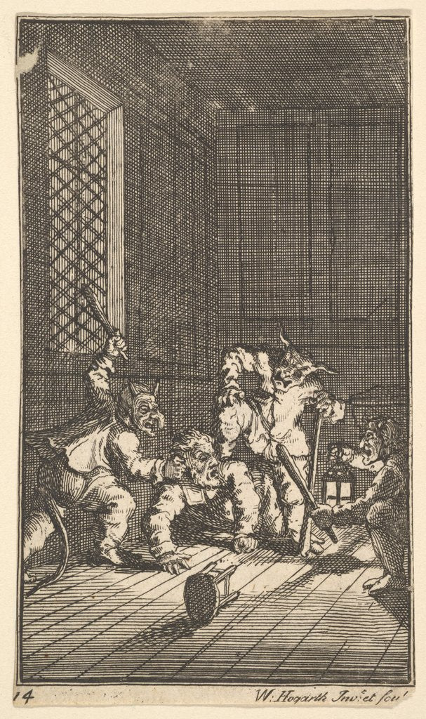 Detail of Hudibras Catechized, 1721-26 by William Hogarth