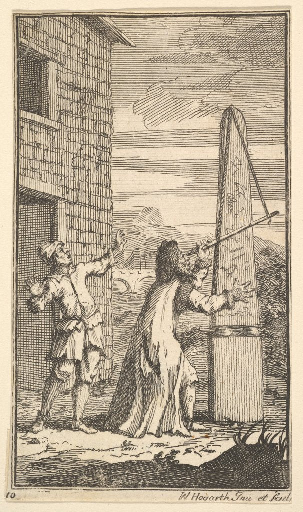 Detail of Sidrophel Examining the Kite Through His Telescop by William Hogarth