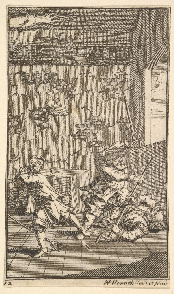 Detail of Hudibras Beating Sidrophel and Whachu by William Hogarth