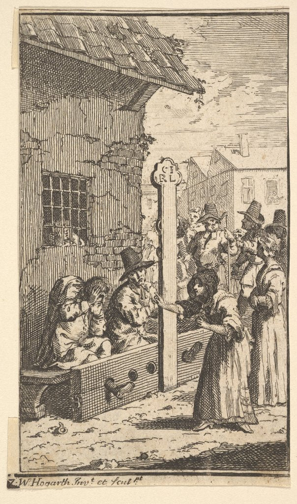 Detail of Hudibras in Tribulatio by William Hogarth