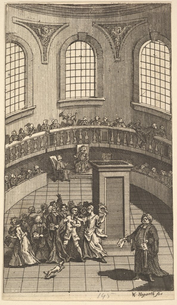 Detail of Frontispiece to Nicholas Amhurst's 'Terrae-Filius', June 1726 by William Hogarth